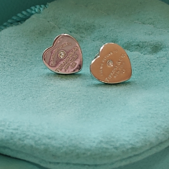 Tiffany & Co. Silver Heart Stud Earrings
